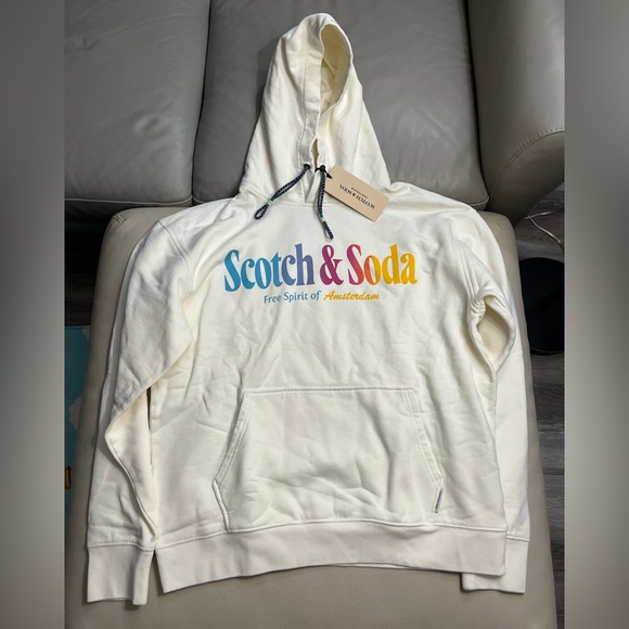 NWT - Scotch & Soda Men’s Relaxed Fit Logo Hoodie - Size L - Picture 4 of 10